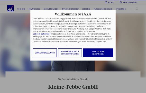 Vorschau von www.axa-betreuer.de, Kleine-Tebbe GmbH
