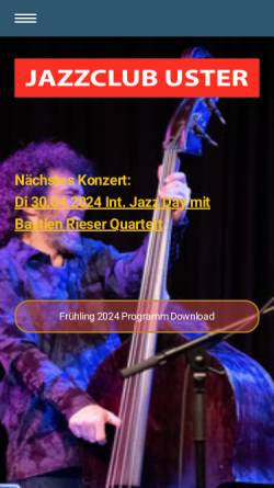 Vorschau der mobilen Webseite www.jazzclubuster.ch, Jazz Club Uster