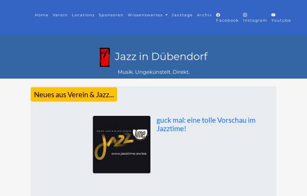 Vorschau von www.jazzinduebi.ch, Jazz in Dübendorf