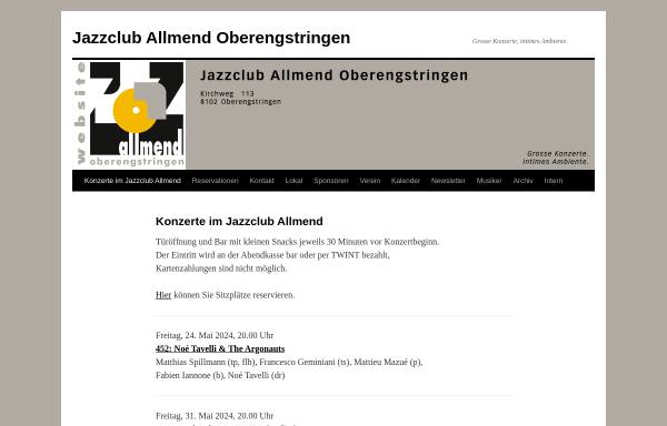 Vorschau von www.jazzclub-allmend.ch, Jazzclub Allmend
