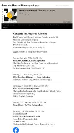 Vorschau der mobilen Webseite www.jazzclub-allmend.ch, Jazzclub Allmend