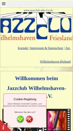 Vorschau der mobilen Webseite www.jazzclub-whv-fri.de, Jazzclub Wilhelmshaven/Friesland