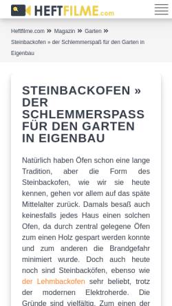 Vorschau der mobilen Webseite www.steinbackofen-schlemmerei.de, Steinbackofen-Schlemmerei.de