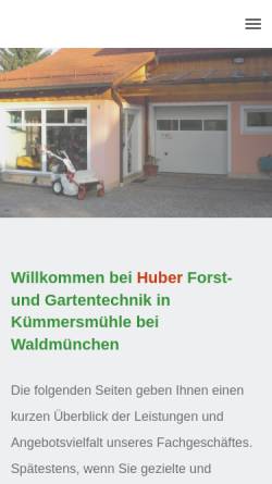 Vorschau der mobilen Webseite gartentechnik-huber.de, Forst- und Gartentechnik Huber