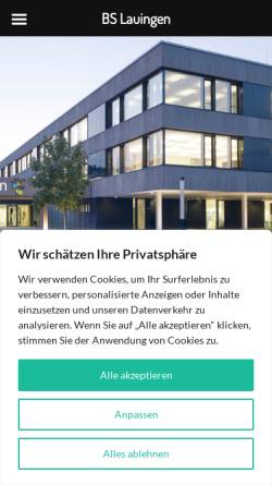 Vorschau der mobilen Webseite www.bs-lauingen.de, Berufsschule Lauingen