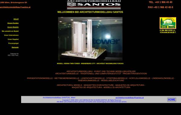 Vorschau von www.santos.at, Architekturmodellbau Santos