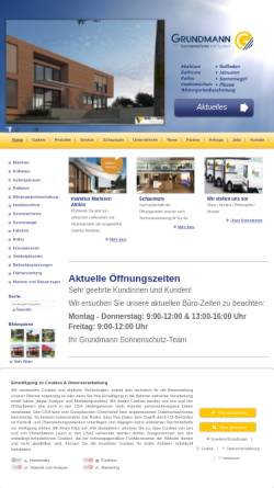 Vorschau der mobilen Webseite www.grundmann-sonnenschutz.at, Theodor Grundmann GesmbH