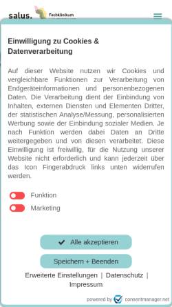 Vorschau der mobilen Webseite www.salus-lsa.de, Fachkrankenhaus Uchtspringe
