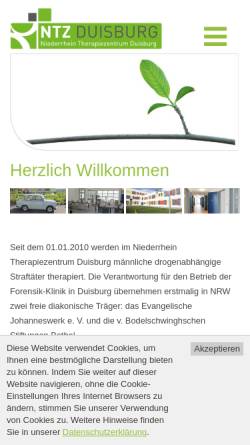 Vorschau der mobilen Webseite www.ntz-duisburg.de, Forensik-Klinik Duisburg-Hohenbudberg