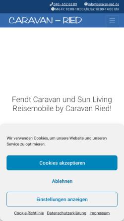 Vorschau der mobilen Webseite caravan-ried.de, Jens Ried