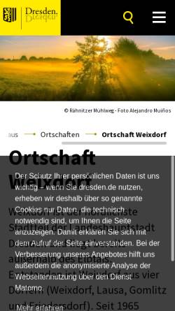 Vorschau der mobilen Webseite weixdorf.de, Weixdorf