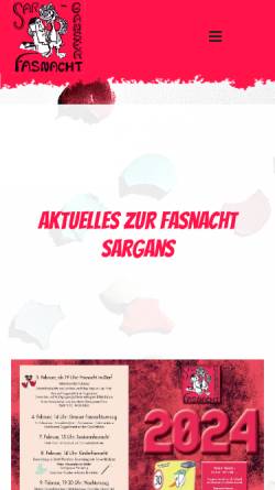 Vorschau der mobilen Webseite www.fasnacht-sargans.ch, Fasnachtsgesellschaft Sargans