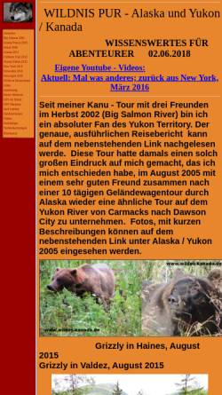 Vorschau der mobilen Webseite www.wildes-kanada.de, Wildnis Pur - Der Yukon [Wolfgang Heinz]