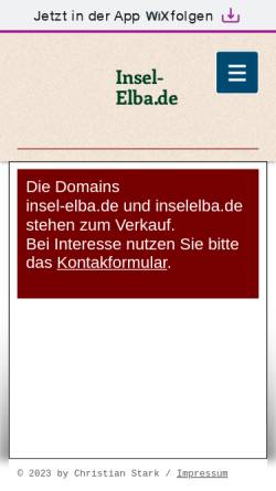 Vorschau der mobilen Webseite www.insel-elba.de, Insel-Elba.de
