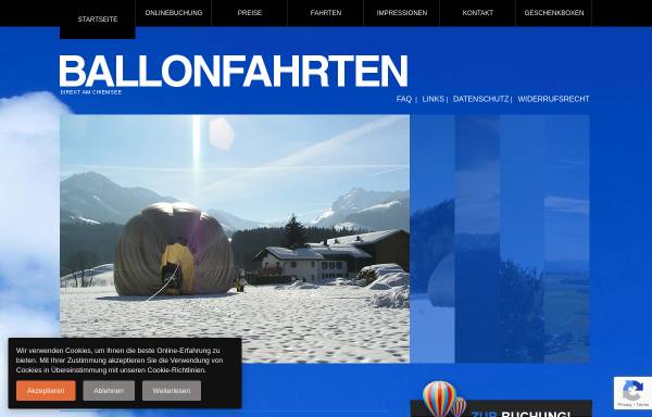 Vorschau von www.ballonfahrtunternehmen.de, Ballonfahrten Manfred Szemborski