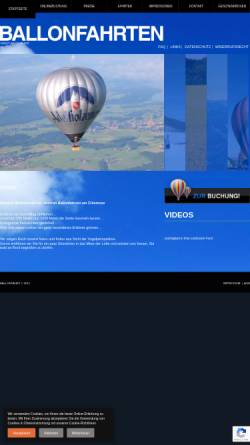 Vorschau der mobilen Webseite www.ballonfahrtunternehmen.de, Ballonfahrten Manfred Szemborski