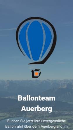 Vorschau der mobilen Webseite www.ballonteam-auerberg.de, Ballonteam Auerberg
