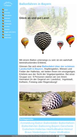 Vorschau der mobilen Webseite www.ballooning-hallertau.de, Ballooning Hallertau