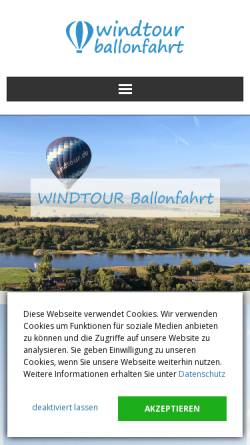 Vorschau der mobilen Webseite www.windtour.de, Windtour - Oliver Kumpert