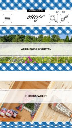 Vorschau der mobilen Webseite www.hausgemacht.ch, Geschwister Ottiger Hausgemachte Spezialitäten