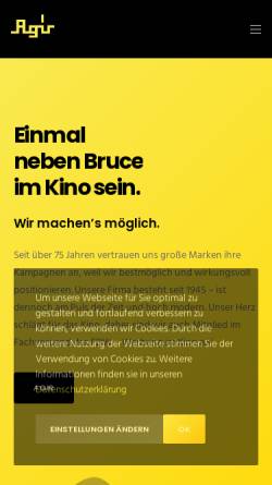 Vorschau der mobilen Webseite www.agir.de, Agir-Werbe GmbH & Co. KG