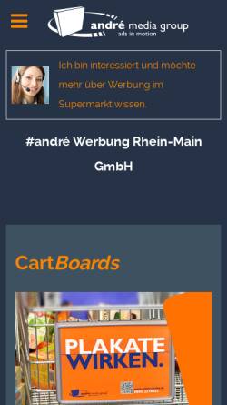 Vorschau der mobilen Webseite www.andre-werbung.de, André Werbung Rhein-Main GmbH