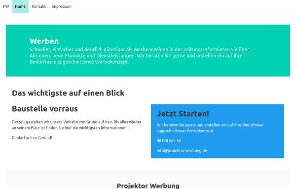 Vorschau von www.projektor-werbung.de, ProjektorWerbung Pro TAC