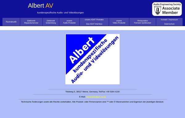 Vorschau von www.albert-av.de, Frank Albert