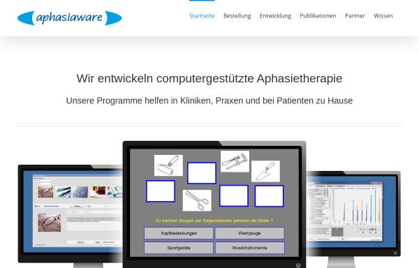 Vorschau von www.aphasiaware.de, Aphasiaware - Computergestützte Aphasietherapie