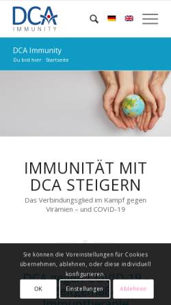Vorschau der mobilen Webseite www.immunvitamin.de, DCA - Desoxycholsäure