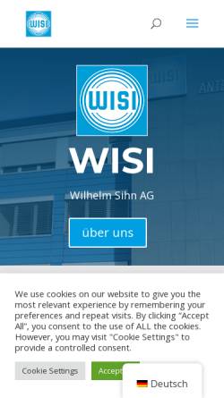 Vorschau der mobilen Webseite www.wisi.ch, WISI Wilhelm Sihn AG
