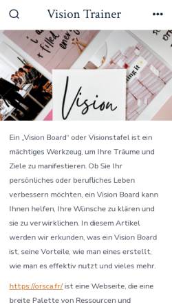 Vorschau der mobilen Webseite www.visiontrainer.de, VisionTrainer GmbH