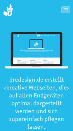 Vorschau der mobilen Webseite www.dredesign.de, Diplom-Informatiker (FH) Samuel Drechsel