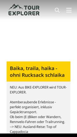Vorschau der mobilen Webseite www.bike-explorer.ch, Bike-Explorer