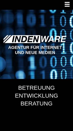 Vorschau der mobilen Webseite www.indenware.de, IndenWare - Marc Inden