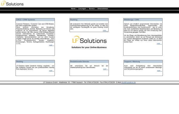 Vorschau von www.lf-solutions.de, Lf Solutions GmbH