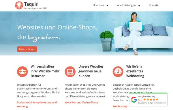 Vorschau von www.taquiri.de, Taquiri GmbH & Co. KG