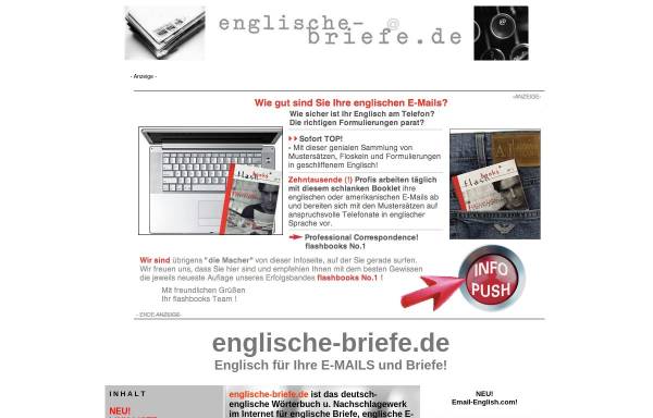 Vorschau von www.englische-briefe.de, Englische Briefe, E-Mails Faxe