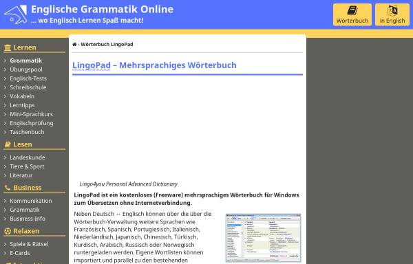 Vorschau von www.ego4u.de, LingoPad