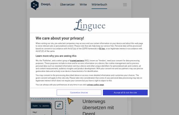 Vorschau von www.linguee.de, Linguee