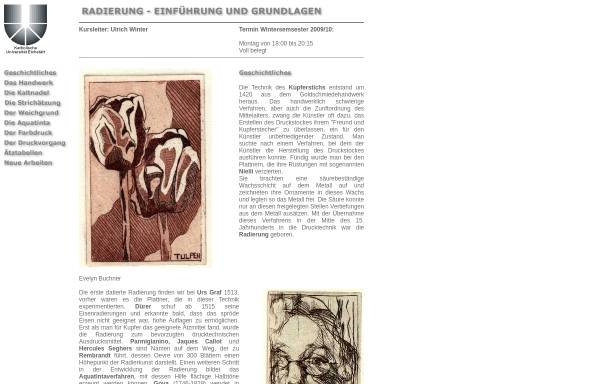 Vorschau von artefax.de, Radierung - Einführung und Grundlagen