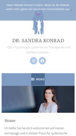 Vorschau der mobilen Webseite www.paar-und-familientherapie.de, Dr. Sandra Konrad