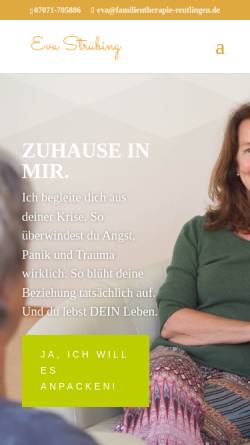 Vorschau der mobilen Webseite www.paartherapie-reutlingen.de, Eva Strübing Praxis für Paar- und Familientherapie