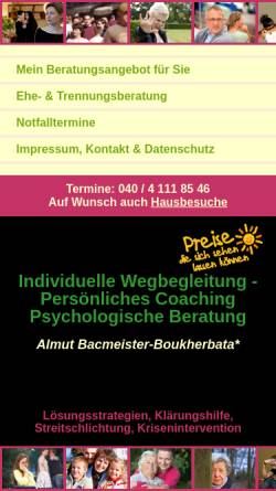 Vorschau der mobilen Webseite www.problembegleitung.de, Individuelle Wegbegleitung für Paare