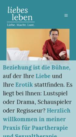 Vorschau der mobilen Webseite www.paartherapie-sb.de, LiebesLeben - Paar- und Sexualtherapie