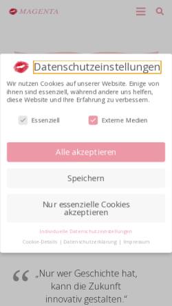 Vorschau der mobilen Webseite magenta-arnold-nickel.de, Magenta-Praxis