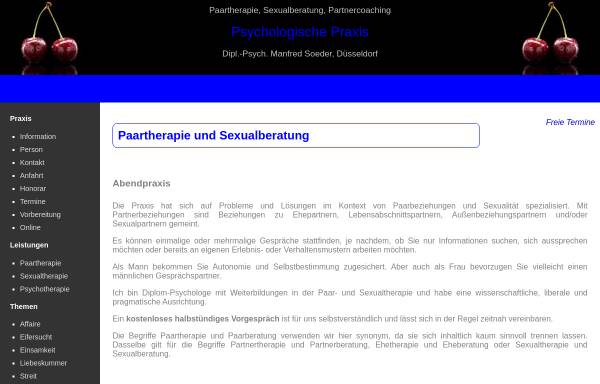 Manfred Soeder, Dipl.-Psych. - Praxis für Paartherapie und Eheberatung