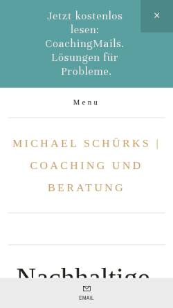 Vorschau der mobilen Webseite www.coachingmails.de, Michael Schürks - Coaching und Seminare