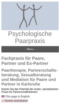 Vorschau der mobilen Webseite www.paarpraxis.de, Die Paar-Praxis