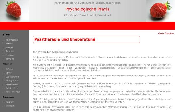 Vorschau von www.danuta-prentki.de, Paartherapeutische Praxis Dana Prentki